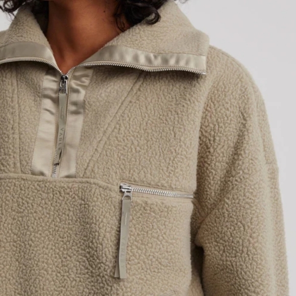 New VARLEY Daniel Oversized Fit Half Zip Pullover Seneca Rock Fleece Jacket NWT - Picture 5 of 12